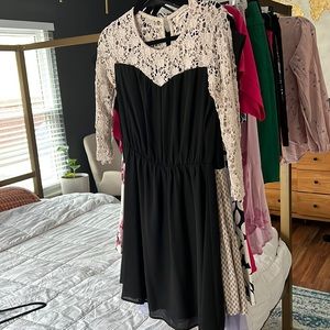 Black lace dress